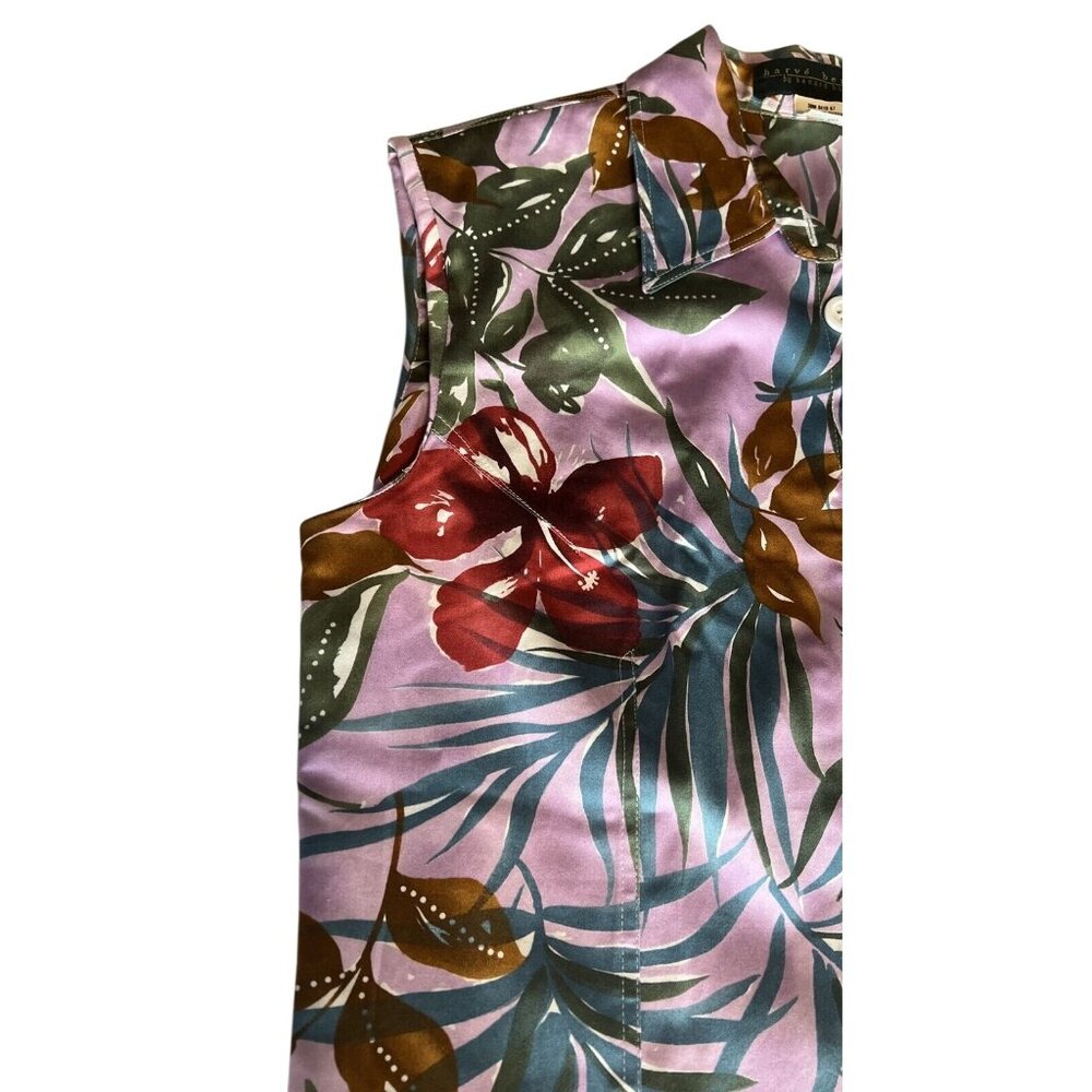 Harve Bernard by Bernard Holtzman Vintage Woman’s Floral Vest Sz 12 - Picture 2 of 5